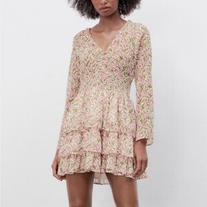 Zara floral pattern dress NEW